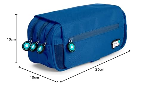 Miniatura 8 de Grafoplás Bits Bobs, Estuche Escolar Triple Con Solapa, 23 Cm, Azul