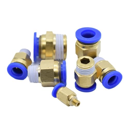 Conectores neumáticos PB codo de manguera de 6mm con rosca macho M5 para aire 3