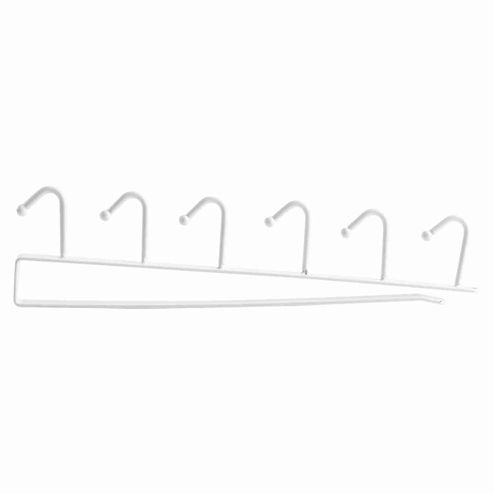 Mbeysaq Kitchen Storage Rack Cupboard Shelf Hook Organizer for Hanging Utensils (White)