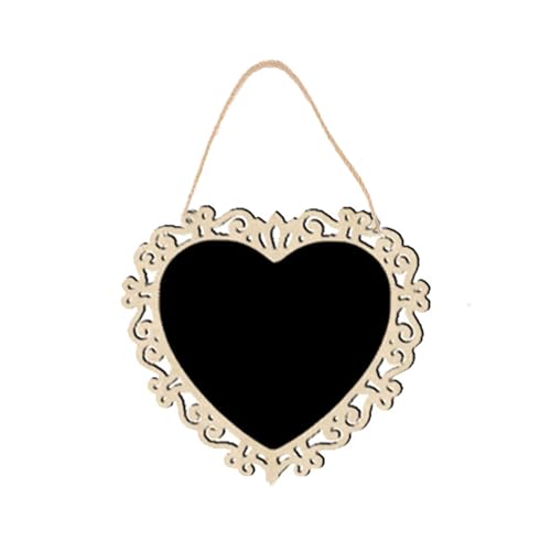 20x Heart Blackboard with Stand Writeable Blackboard Small Chalkboard Hanging Chalkboards Memo Board Hanging Blackboard