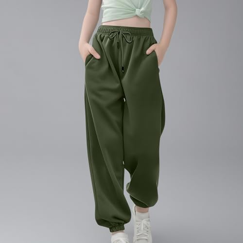 Sweatpants for Girls Drawstring Elastic High Waisted Baggy Joggers Athletic Teen Clothes with Pockets2