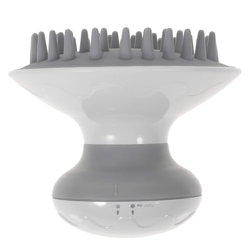 TOYZFRIENDY Peine De Masaje Eléctrico Para Cuero Cabelludo Compacto Abs, Tamaño Pequeño, Color Blanco, Dispositivo Portátil Para Aliviar Fatiga y Promover Relajación Casa o Viaje