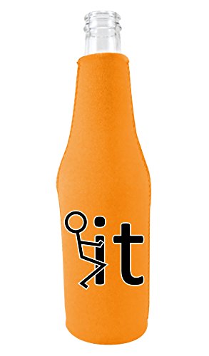 F*ck It Beer Bottle Coolie (Orange)