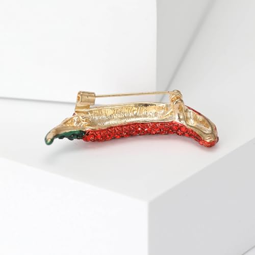 Image of Enamel Fruit Brooch for Women Rhinestones Fruit Lapel Pin Elegant Fruit Brooches Jewelry Gift, Perfect for Dresses Hat Bag
