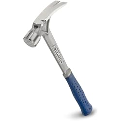 1 of ESTWING Ultra Series Hammer - 19 oz USA Made Rip Claw Framing Hammer with Milled Face & Shock Reduction Grip - E6-19SM | Made in USA, Magnetic Nail Starter, Side Nail Puller, Forged In One Piece, Patented Shock Reduction Grip