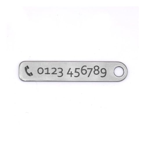 Schlüsselanhänger mit Gravur nach Wunsch - Telefonnummer/Text - persönlicher Anhänger