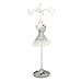 JTLB Jewelry Display Stand Model, Dress Shaped Metal Earring Rack Organizer, Fashionable Human Models Tower Storage, Ideal Necklace Stand Display, Perfect for Women Gifts (6)
