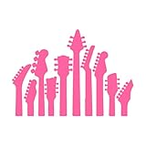 Wandaufkleber für die Familie mit Rock-Pop-Gitarre, Vinyl, Musik, Gitarre, Musikinstrument, Wandsticker, Gitarrenladen, Dekoration, Poster, Wandbild, klein – 30 x 42 cm
