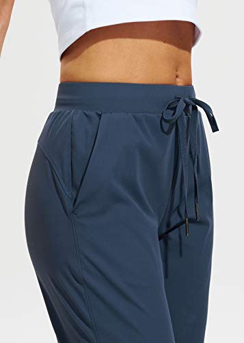 Image of Libin Women's Joggers Pants Athletic Casual Sweatpants Petite /Regular /Tall | Running, Workout, Gym, Yoga, Lounge, Travel, Golf Clothes with Pockets, 4 way stretch, Tapered, Dance Trousers