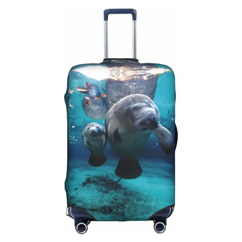 Housse pour valise lavable OdDdot grand bagage à motif lamantins