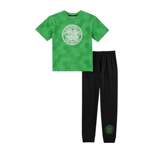 Image of Celtic F.C. Pyjamas | Football Gifts for Boys | Official Celtic Merchandise Clothing Nightwear 14-15 Years Green