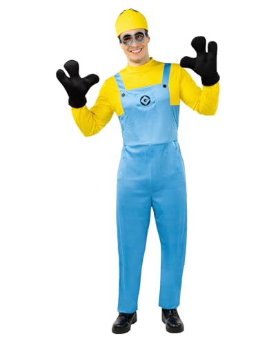 Funidelia Disfraz Oficial de Minions Dave para Hombre y Mujer con mono, gorro y gafas, Traje de Dibujos Animados para Adulto, Disfraces de Carnaval, Halloween y Fiestas – Talla XS
