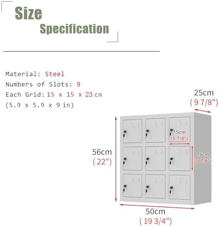 Durable Metal Cell Phone Locker - 20 Slot Storage Cabinet with Hasp, Secure Rectangular Lock Box for Factories, Offices & Schools - Mobile Device Storage Solution
