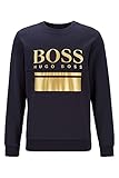 Schonwaesche kalt 30øC BOSS Herren Salbo 1 Sweatshirt, Dark Blue (402), XL EU
