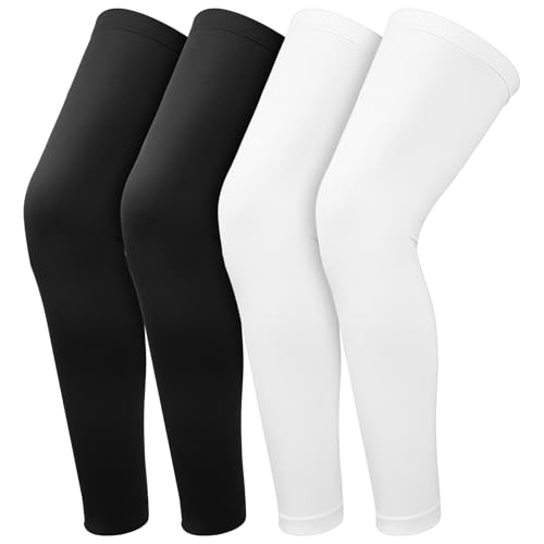 2 paia di gambe da ciclismo, da uomo, a compressione,