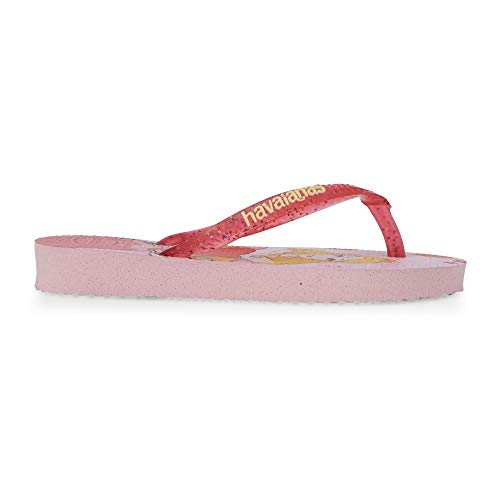 Chinelo Slim Princess, Havaianas, Meninas, Rosa Cream/Pirulito, 25/26