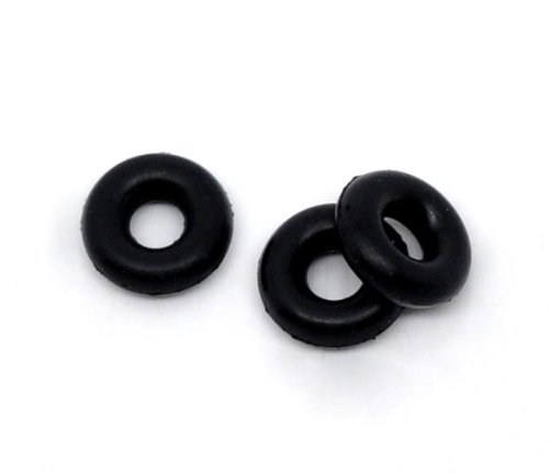 500 x Black Rubber/Silicone Beads Stopper 8mm Rings for Bracelets Jewellery Craft Making, 500 pcs