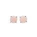 White Druzy Gemstone Rose Gold Prong Stud Earrings- Real Druzy-10mm- Statement Earring- Holiday Christmas Gift Idea (White Druzy, Rose Gold)