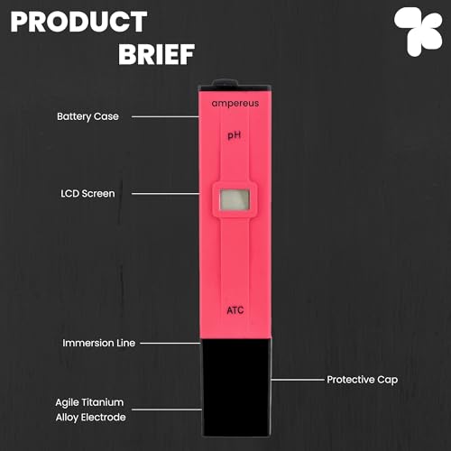 Image of AMPEREUS Digital pH Meter | Water Quality Tester for Home, RO, Aquarium & More | Accurate Water Purity, pH Level & TDS Checker for Reliable Testing