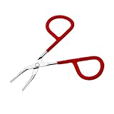 1Pc Red yebrow Tweezer Stainless Steel Scissors Shaped Tweezers Slant Tip Tweezers Clip Hair Tweezer Beauty Tool(color Random) for Women Girl Shave and Hair Removal