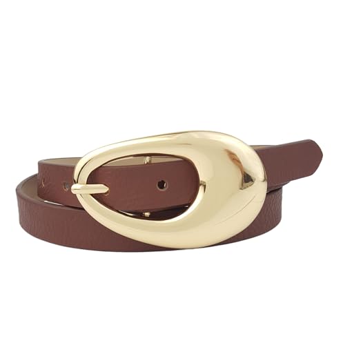 Gold Oval Buckle Belt - Black, Women's Fashion Trendy Belt