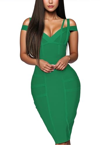 Image of Hybrid & Company Women's Elegant Bandage Dress | Stretch fabric, flattering bodycon fit, elegant silhouette, suitable for cocktail parties, events, and special occasions