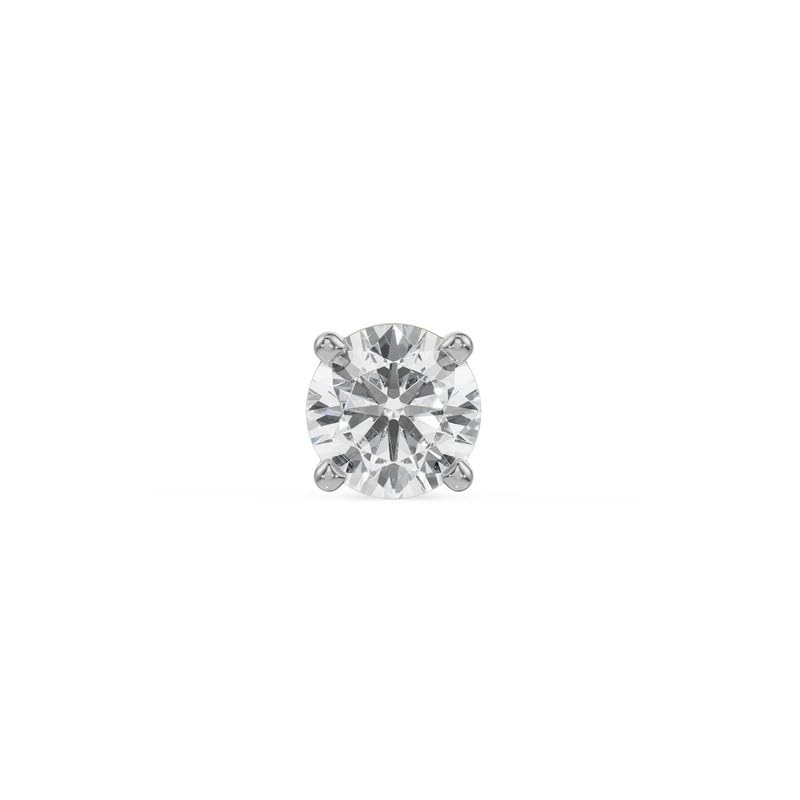 Image of Avir Lab-Grown Round Diamond Solitaire Stud Earrings for Men - Yellow Gold, One Size