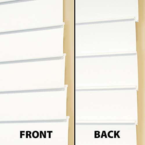 2-Inch Flat Slat Faux Wood Cordless Room Darkening Blind For Windows - Starting At $18.97 - (Over 1,000 Custom Sizes) Faux Wood Blinds, Window Blinds Cordless, White - 26.5" W X 72" H #TOP1