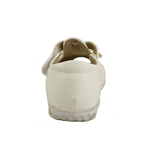 The Doll Maker Open Toe T Strap Sandal - FBA173115A-6 White3