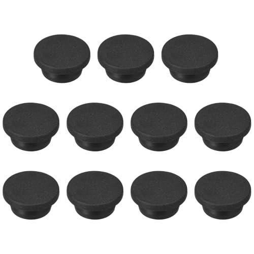 Image of MECCANIXITY 11pcs T-Shaped Silicone Plugs 24.5mm 31 /32 Inch Dia Snap in Plug Hole Seal Cover Round Rubber Stopper for 23.5-24.5mm Holes Kitchen Rubber Bulkheads Waterproof Sealing, Black
