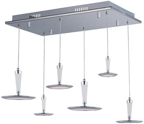 ET2 E21166-01PC, Hilite Mini Pendant, 6 Light LED, Chrome