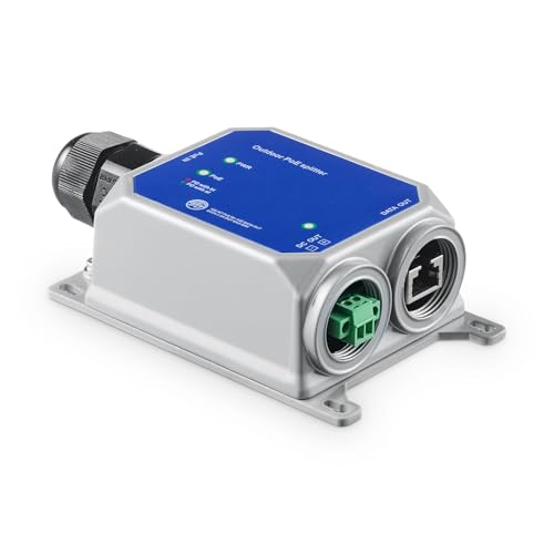 Image of MokerLink IP67 Outdoor 2.5 Gigabit PoE Splitter, 10 /100 /1000 /2500Mbps, IEEE 802.3 af /at /bt PoE in, DC12V 5A Out, Max 65W, Wall Mount Metal Waterproof
