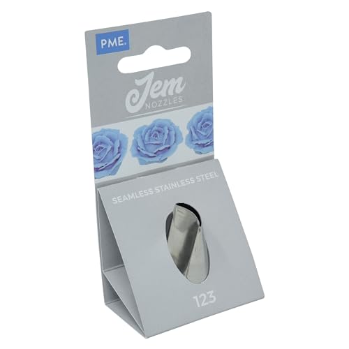 PME NZ123 JEM Large Petal / Ruffle Piping Nozzle no. 123, Silver
