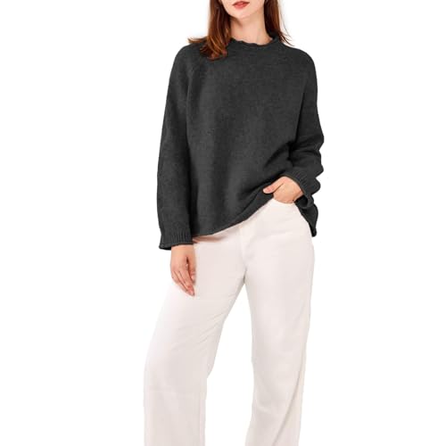 Simple&Opulence Women's Wool Blend Soft Sweater 2024 Crew Neck Long Sleeve Pullover Sweaters Tops for Women S-XL3