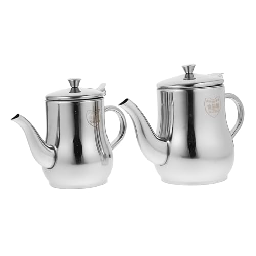 Cabilock Colador de de Acero Inoxidable 2 Unidades Lata de Grasa con Colador Recipiente para Almacenar de Cocina Filtro Fácil Cerveza Ideal para Actividades al Aire