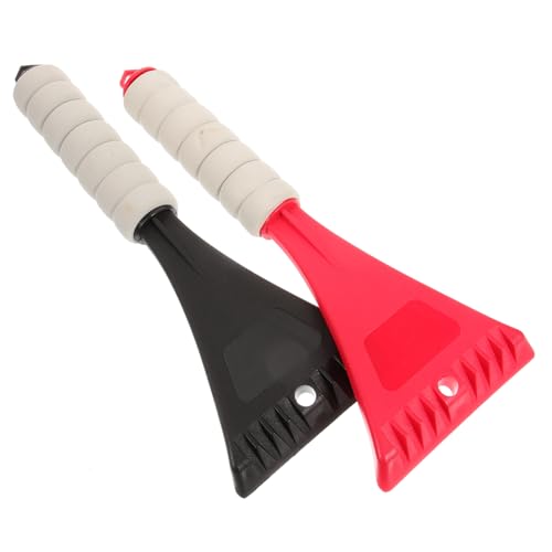 Mikinona 2-Piece Car Snow Shovel Set Eva Handle Plastic Scraper for Emergency Winter Use