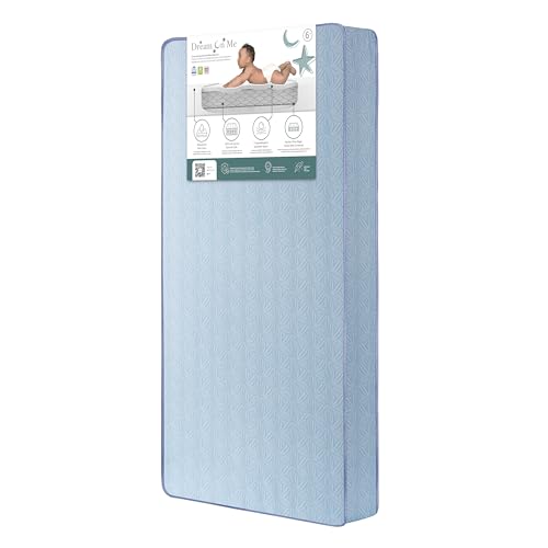 Dream On Me Moonlight 130 Coil Crib & Toddler Mattress – Fits All Full‑Size Cribs & Toddler Beds, Waterproof Vinyl Cover, GREENGUARD Gold & JPMA Certified, Made in USA, 10‑Year Warranty