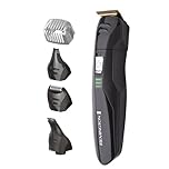 Remington 5-in-1 Titanium Multi-Grooming Kit, PG6024AU, Cordless Rechargeable Groomer + Accessories (Mini Foil Shaver, Beard, Nose and Ear Trimmer, Arc Detail Trimmer and Adjustable Comb) - Black