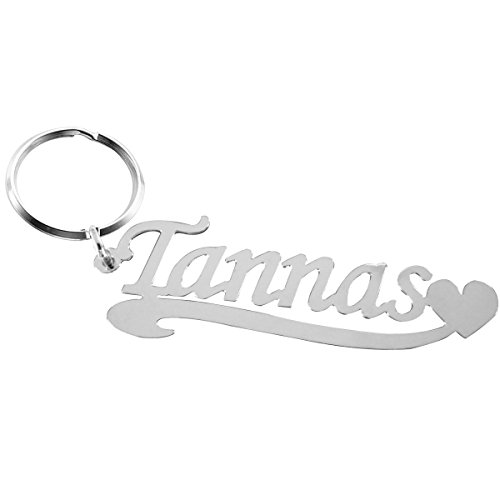 925 Sterling Silver Personalized Name Key Chain Custom Made with Any Names