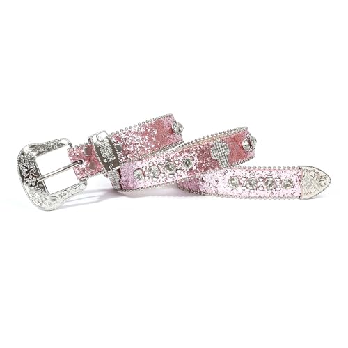 PU Leather Belts Western Leather Belt,Bling Bling Belts Rhinestone Belts Wide Belt Women Waist With Pin Buckle.2