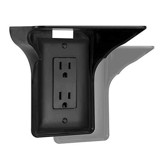Power Perch Single Wall Outlet Shelf. Home Wall Shelf Organizer for Outlets. Perfect
