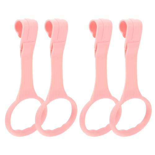 DECHOUS 4Pcs Playpen Pull Up Rings: Pink Baby Pull Up Rings for Play Pen - Walking Exercises Assistant Stand Up Handle for Toddler Practice Gifts