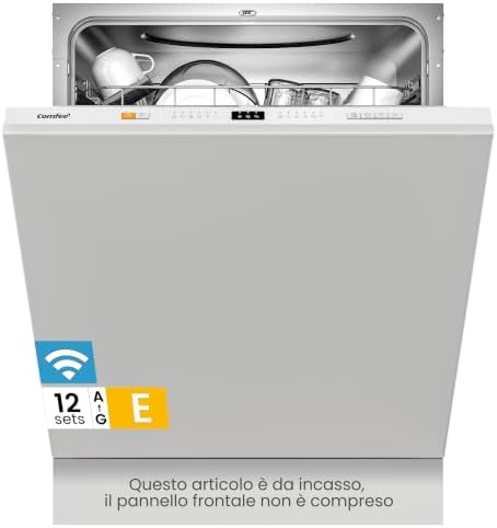 COMFEE' CDWPB1215P-W Lavastoviglie da Incasso con 12 coperti, 8 P...