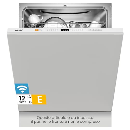 COMFEE' CDWPB1215P-W Lavastoviglie da Incasso con 12 coperti, 8 Programmi,