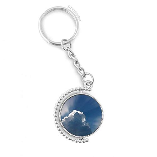 Llavero de nubes rotativo con anillo resistente y diseño sol