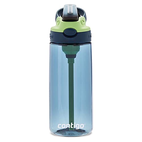 Image of Contigo Kids Straw Water Bottle with AUTOSPOUT Lid 20oz Blueberry