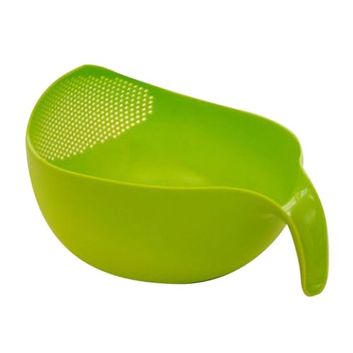 1 Piece Heavy Duty Rice Washing Strainer Rice Washing Bowl Rice Washing Sieve Fruit Strainer Rice Washing Bowl with Sieve Sieve for Cleaning Rice Sieve for Washing Rice and Vegetables
