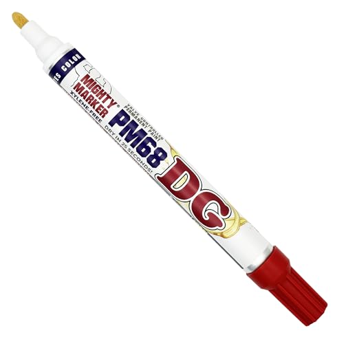 PM-68 DG Paint Markers Heavy Duty Industrial Paint Markers Ketone-Based Xylene Free Quick Dry Degrease Resistant Made in USA Red 8 Pack product thumbnail 9