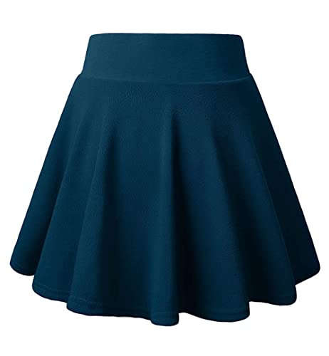 Image of Mehrang Spandex Women's Classic Stretchy All Time Trendy Skater Skirt with Attached Inner Shorts and Flared Inskirt