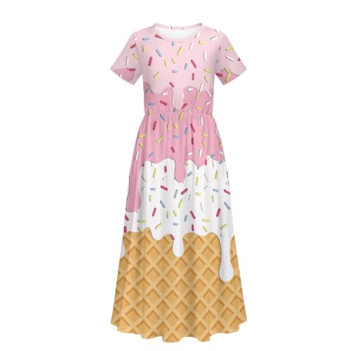 Vestidos de helado para niñas que buscan ropa fresca y holgada de 12 años